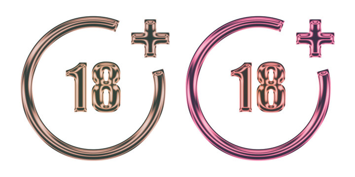 Plus and minus math symbols with numbers isolated on transparent background