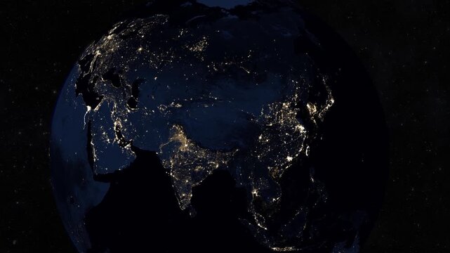 Asia From Space at Night