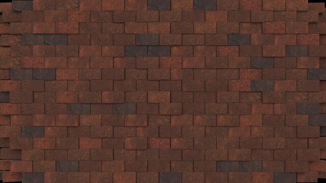 Animated Brick Wall Iris In Wipe Transition for Construction and Gaming Edits.