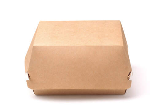 Blank brown paper burger box