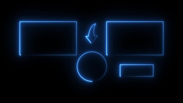Neon end screen. Subscribe button and outro for gaming and video channels You tube End screen Outro Card subscribe to my channel. Motion Graphic concept. animation