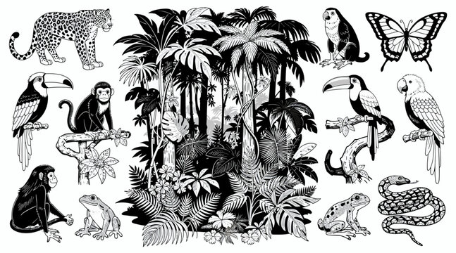 Jungle Fauna and Flora Collection