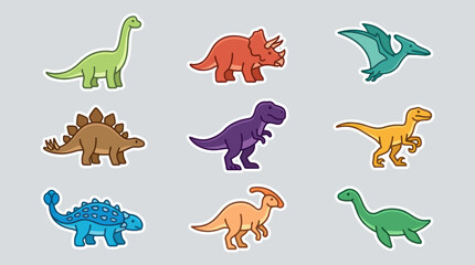Cute dinosaur collection © Leomord