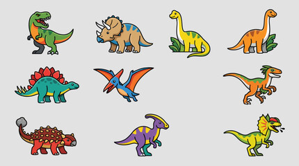 Cute dinosaur collection © Leomord