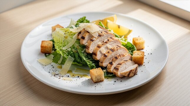grilled salmon steak with vegetables