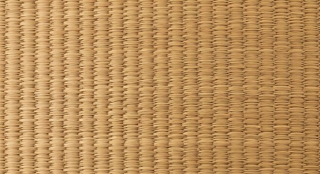 Close-up of natural woven raffia material, creating an intricate texture background