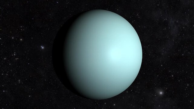 Uranus Planet Rotating Loop 3D