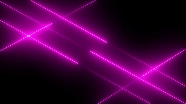 Bright neon red stripes abstract 3d motion background. Seamless looping animation. 4K footage Abstract techno background with blue neon lights. Striped texture in cross shape for innovation concept.