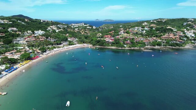 4K Drone Footage &ndash; Aerial View of Ferradura Bay, B&uacute;zios, Rio de Janeiro, Brazil