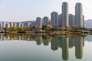 Changsha Meixi Lake International Art Center - Modern Skyline Reflection © LyVan