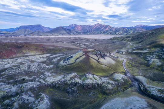 Stutur crater, remote highland wilderness, Landmannalaugar Iceland
