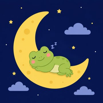 Frog Sleep on the Moon
