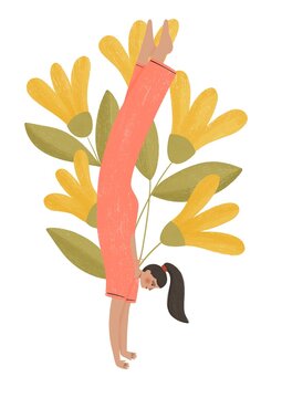 Floral Handstand Balance