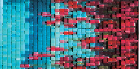 Colorful Abstract Graffiti Mural On Brick Wall With Mosaic Texture And Vibrant Palette © Aulia