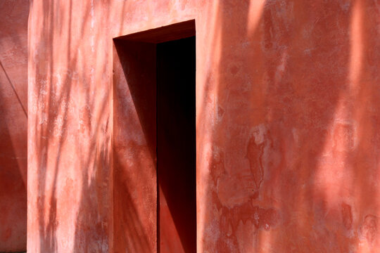 Terracotta Wall With Shadow Play