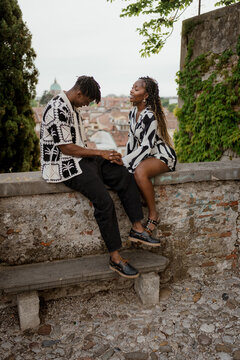 African couple in the city