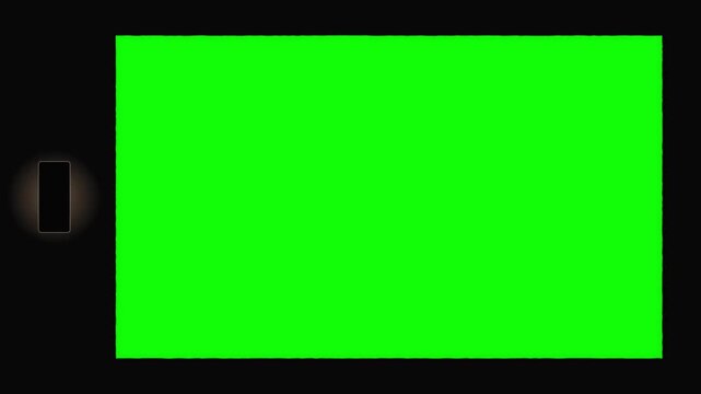 Super 8mm Film Frame Green Screen Chroma Key, Vintage Retro Movie Border with Sprocket Holes and Jitter, Cinematic Overlay Template for Analog Aesthetic Production 4k video