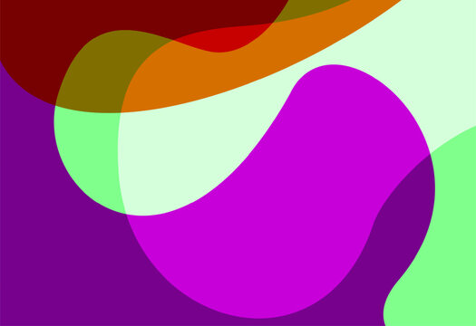 Abstract organic fluid blob shape background in purple and green for creative children story book cover
