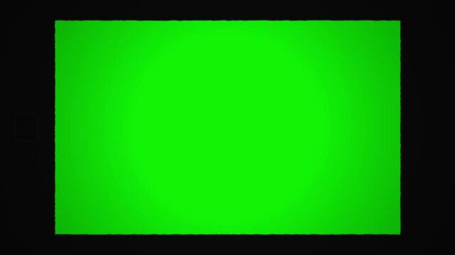 Super 8 Film Frame Green Screen Overlay, Vintage Retro Cinema Border with Analog Grain and Jitter Texture for Nostalgic Home Movie Documentary and Chroma Key Matte 4k video