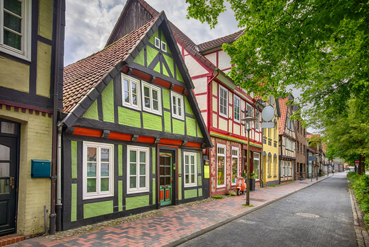 Celle, Germany - old wooden half-timbered houses in Old Town