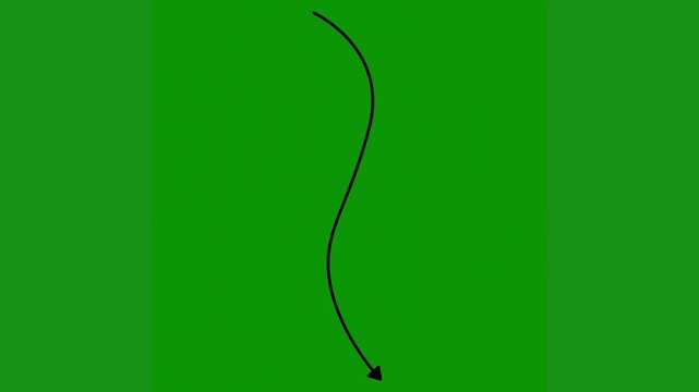 Arrow Dynamic With Pointing - Chroma Key Green Screen Footage