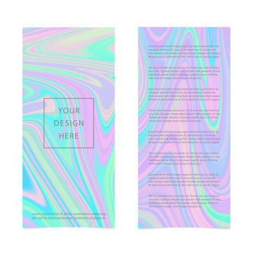 Holographic fluid liquid marble background template