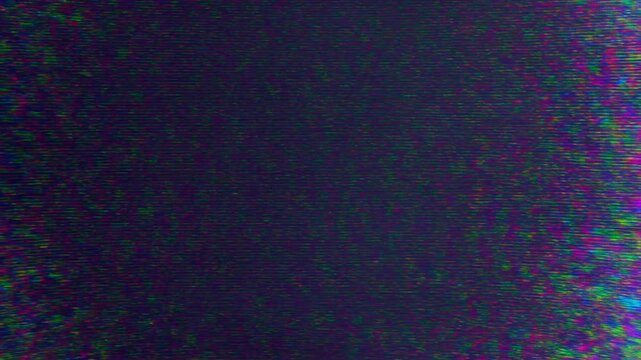 Panning shot revealing vertical glitch transition from overexposed white to dark black with rgb noise on studio backdrop