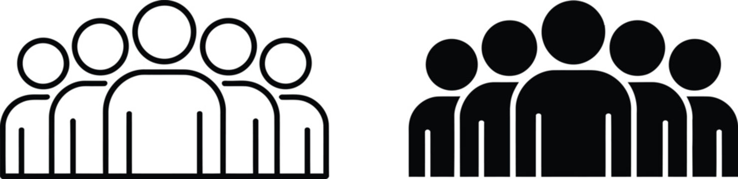Group of people icon set vector illustration