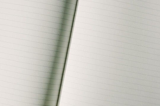 Open notebook pages with copyspace