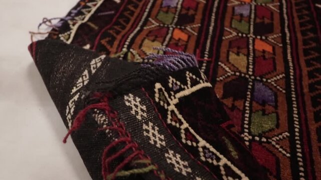 colorful scarf on the shelf