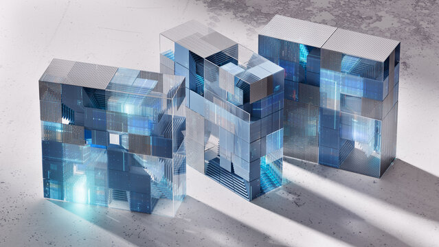 Modular Glass Data Structures in Cool Blue Light