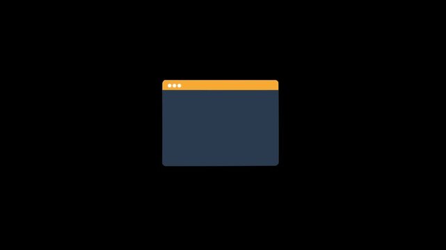 Animated flat illustration of a laptop displaying animation. Digital workflow and organization illustration