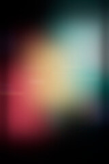 Fototapeta premium Neon-like blurred streaks in teal, magenta, and dark shadows create an energetic yet mysterious mood, ideal for nightlife marketing or digital art.
