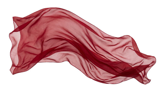 Deep red silk cloth floating with elegant ripples and soft waves for premium design backgrounds fashion aesthetic and luxury textile presentation creative art.