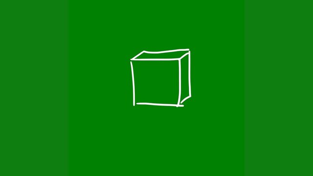 Square Professional Isolated Green Screen Stock Video