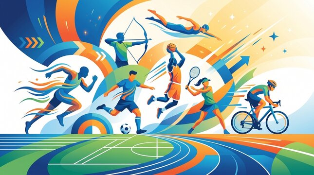 vector background for national sports day, wallpaper, poster 