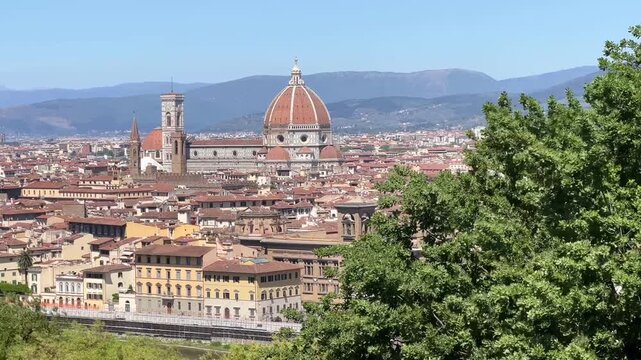 Florence skyline panoramic view of city, Tuscany, Italy