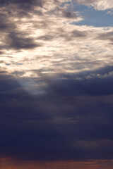 Obraz premium Clouds and sunset on the Baltic Sea coast