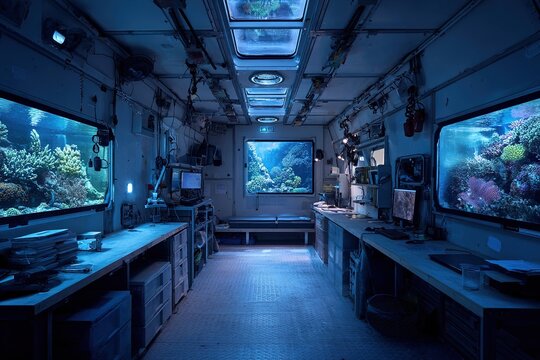 underwater lab for studying coral reef creatures