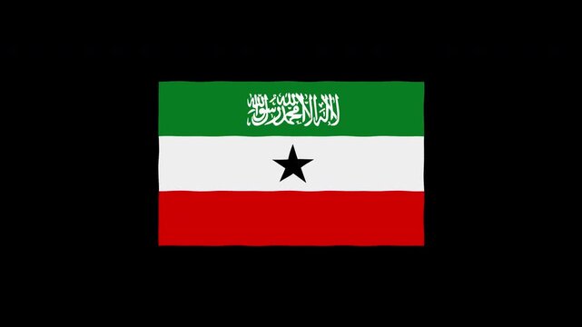 Waving Somalia Flag Animation Loop Motion Graphics 4K Seamless