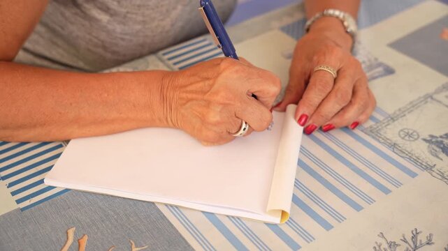 Senior Woman Planning Future Goals in Retirement