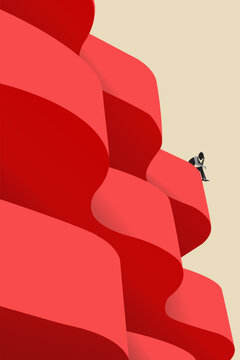 Business career opportunity. businessman looking up. concept of stairs, personal growth, development, success