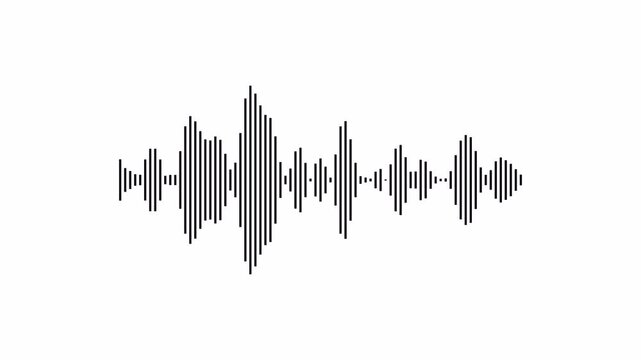 wave form spectrum, sound waves meter- Lines audio wave visualization, Audio wave rhythm on a transparent background in 4k with alpha channel,  