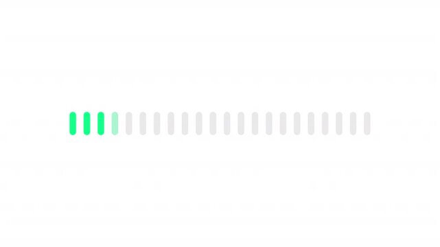 Green loop dotted progress bar flat UI element animation. Loading status. Animated user interface component. Modern motion graphic for light theme. HD video on transparent background