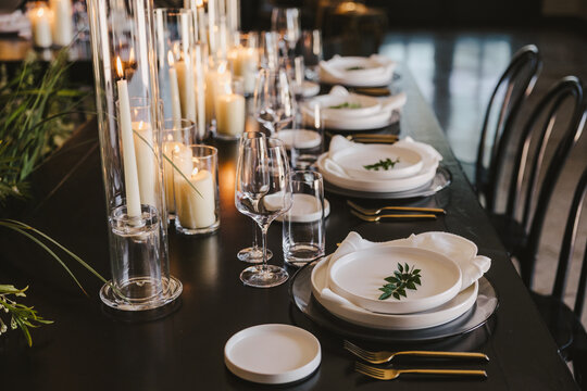 Candlelit Dinner Table