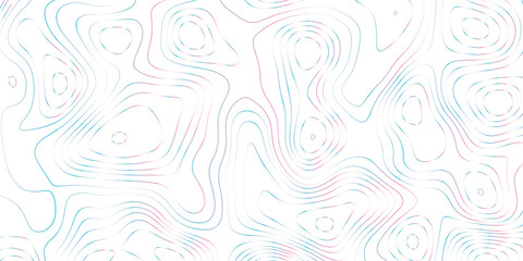 Abstract design seamless pattern with line topographic map. geographic mountain relief. terrain path isolated on background. abstract background vector. © Noor