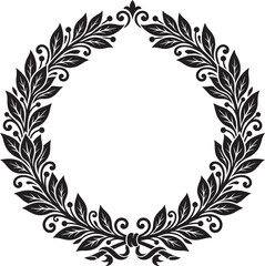 Obraz premium Laurel Wreath Frame icon- for Awards and Victory Decoration