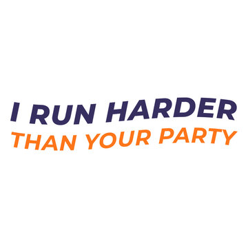 Run harder lettering design