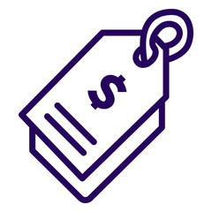 Naklejka na ściany i meble Price tag stroke icon