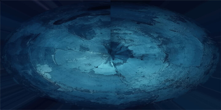 Abstract Globe in Deep Blue abstract depiction of a stylized globe with continents visible, set against a dark.